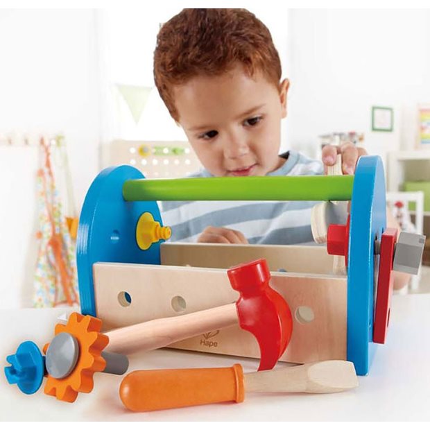 Hape Early Explorer Ξυλινο Κασελακι Εργαλειων Fix It Tool Box - E3001