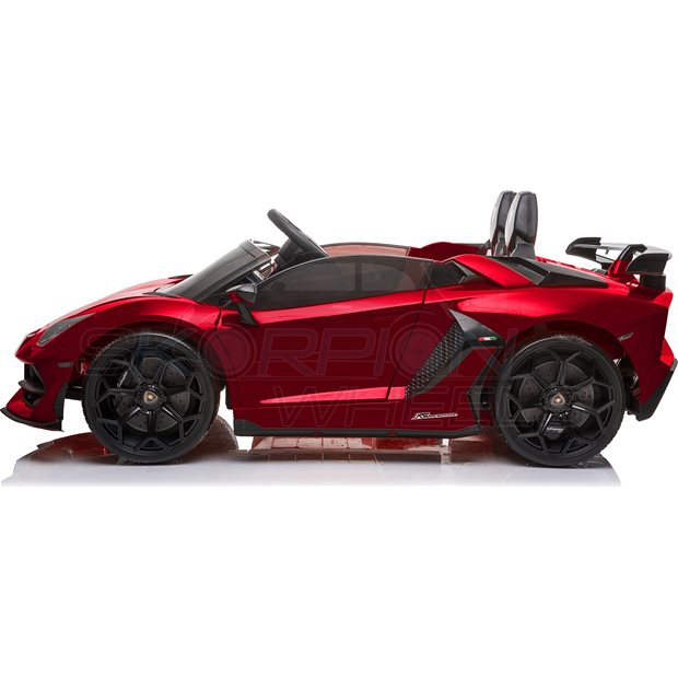 Ηλεκτροκίνητο Αυτοκίνητο Lamborghini Aventador SVJ Original License 24V - Κόκκινο | Skorpion Wheels - 52460691