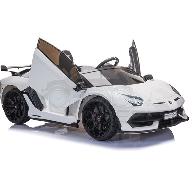 Ηλεκτροκίνητο Αυτοκίνητο Lamborghini Aventador SVJ Original License 12V - Λευκό | Skorpion Wheels - 5246069