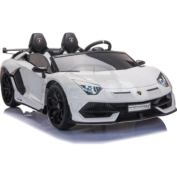Ηλεκτροκίνητο Αυτοκίνητο Lamborghini Aventador SVJ Original License 12V - Λευκό | Skorpion Wheels - 5246069