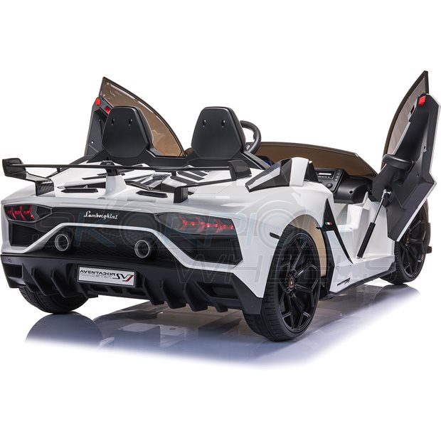 Ηλεκτροκίνητο Αυτοκίνητο Lamborghini Aventador SVJ Original License 12V - Λευκό | Skorpion Wheels - 5246069
