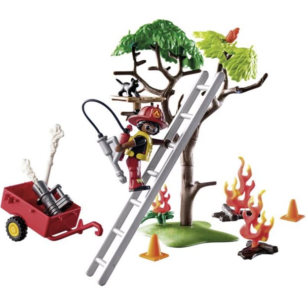 Playmobil Duck On Call Επιχείρηση Πυροσβεστικής Διάσωση Γάτας - 70917