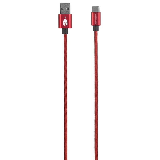 USB Καλώδιο Type C - Spartan Gear | Κόκκινο - 066087