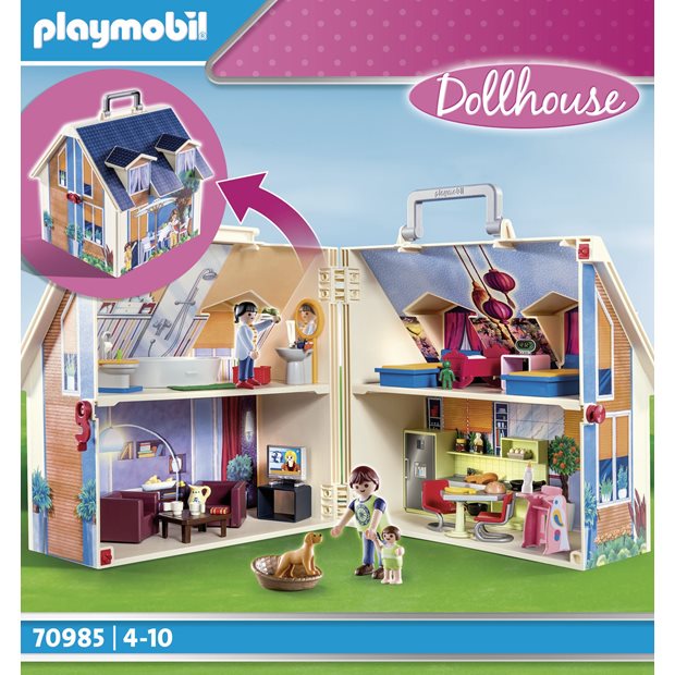 Playmobil Dollhouse Μοντέρνο Κουκλόσπιτο-Βαλιτσάκι - 70985