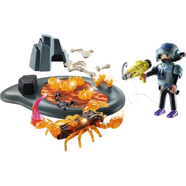 Playmobil Dino Rise Starter Pack Πολεμώντας Τον Σκορπιό Της Φωτιάς - 70909