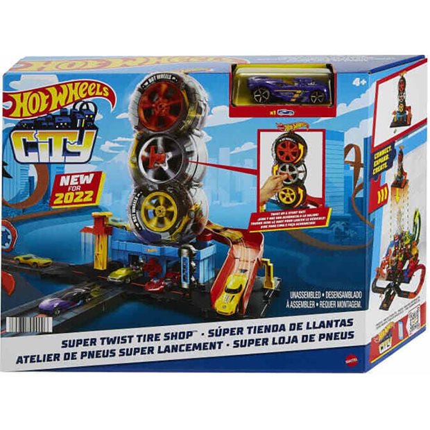 Hot Wheels Πιστα City Με Περιστρεφομενες Ροδες - HDP02