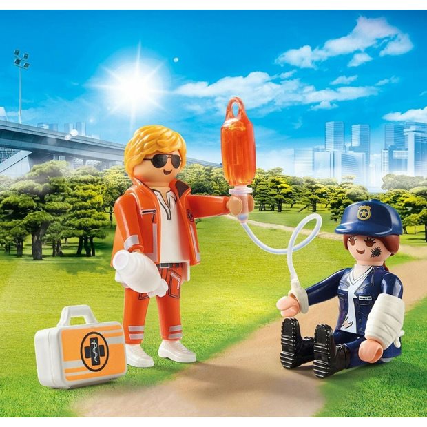 Playmobil City Life Duopack Διασώστης Και Αστυνομικός - 70823