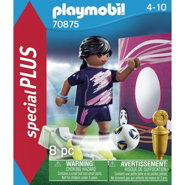Playmobil City Life Γυναίκα Ποδοσφαιριστής Με Τοίχο Εξάσκησης - 70875