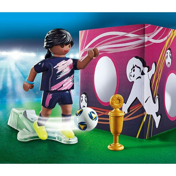 Playmobil City Life Γυναίκα Ποδοσφαιριστής Με Τοίχο Εξάσκησης - 70875