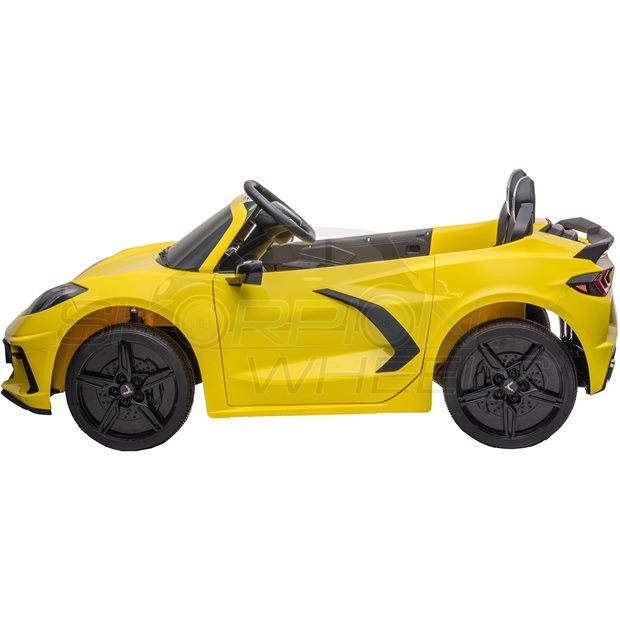Ηλεκτροκίνητο Αυτοκίνητο Chevrolet Corvette Original License 12V - Κίτρινο | Skorpion Wheels - 5246016