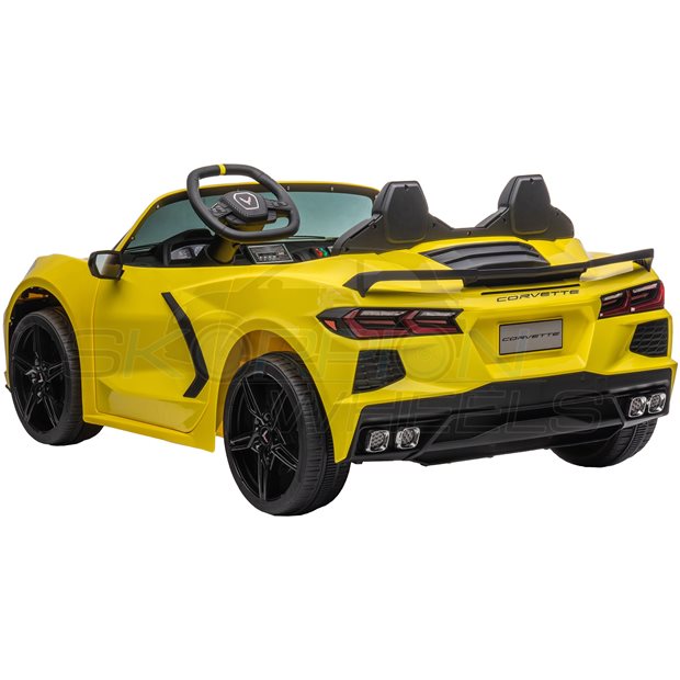 Ηλεκτροκίνητο Αυτοκίνητο Chevrolet Corvette Original License 12V - Κίτρινο | Skorpion Wheels - 5246016