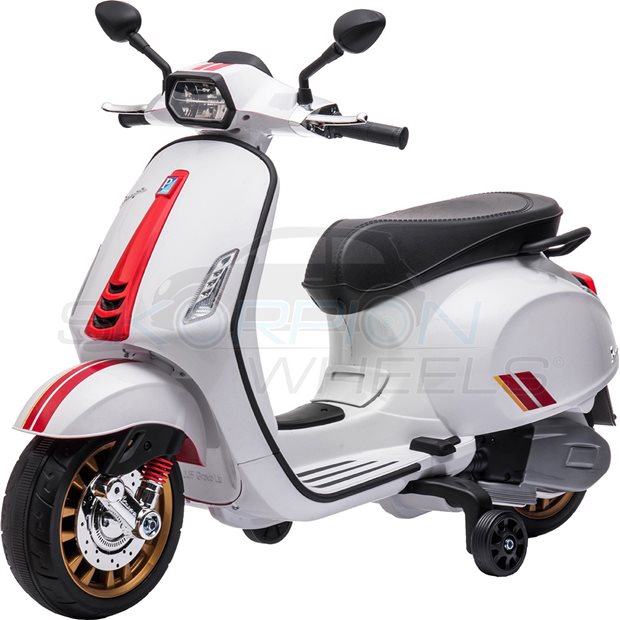 Ηλεκτροκίνητη Μηχανή Piaggio Vespa Sprint Racing 60s Original License 12V - Λευκή | Skorpion Wheels - 5245052