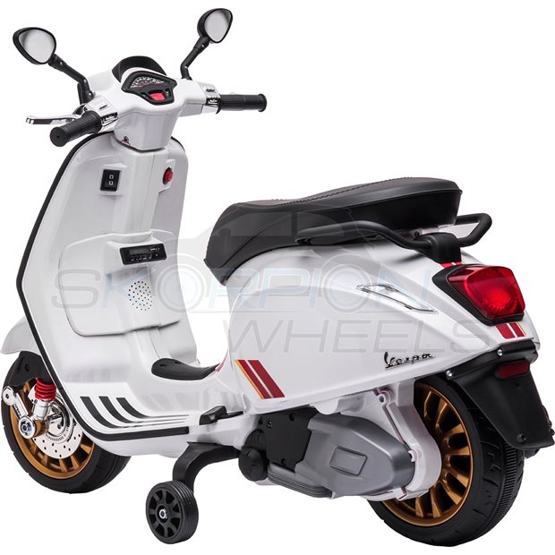 Ηλεκτροκίνητη Μηχανή Piaggio Vespa Sprint Racing 60s Original License 12V - Λευκή | Skorpion Wheels - 5245052