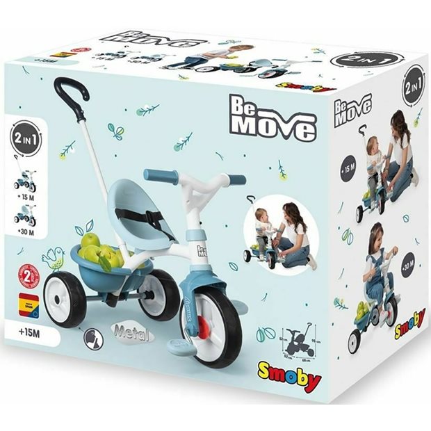 Παιδικό Τρίκυκλο Ποδήλατο Smoby Be Move 2 Σε 1 Μπλε - 740331