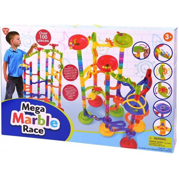 Παιδικη Πιστα Mega Marble Race Playgo 100Pcs - 9319