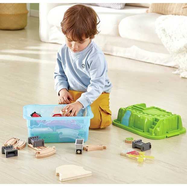 Ξυλινος Σιδηροδρομος Hape Countryside Train Bucket Set - E3772
