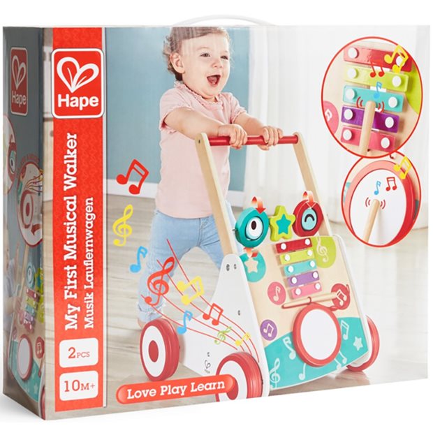 Ξυλινη Μουσικη Στρατα Hape My First Musical Walker - E0383