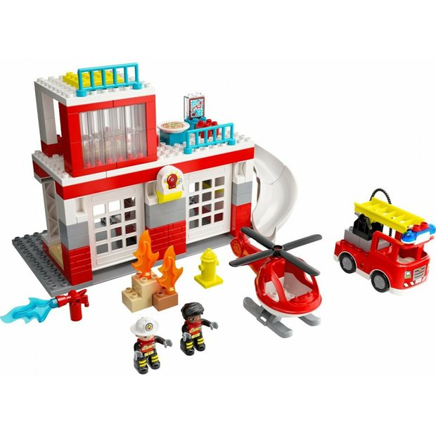 Lego Duplo Fire Station & Helicopter - 10970