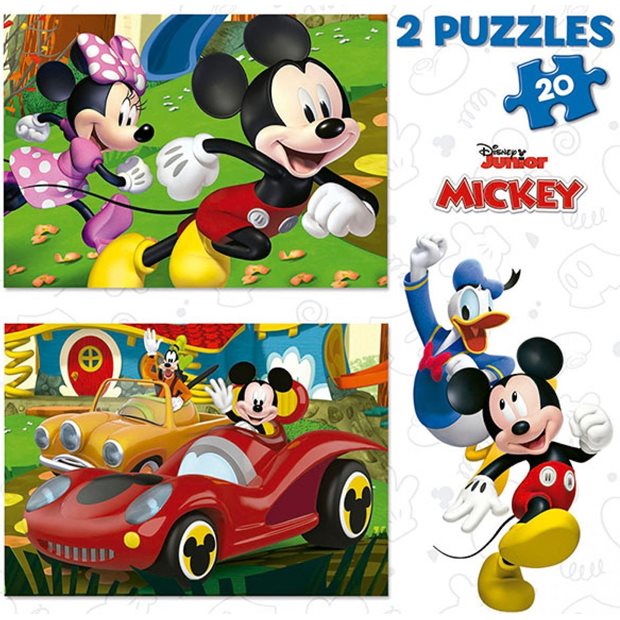 Παιδικο Παζλ 2x20pcs Mickey Mouse Fun House Educa - 19311