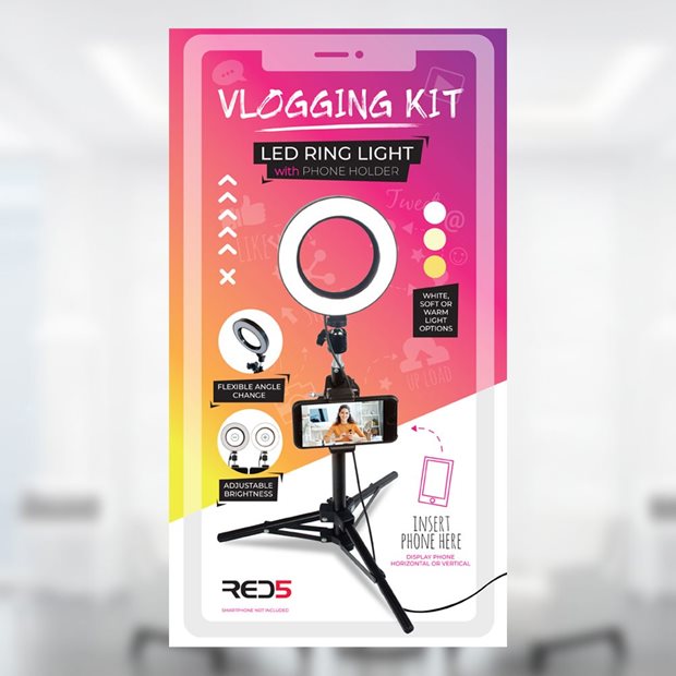 Vlogging Ring Light Kit με Τριποδο - 80238