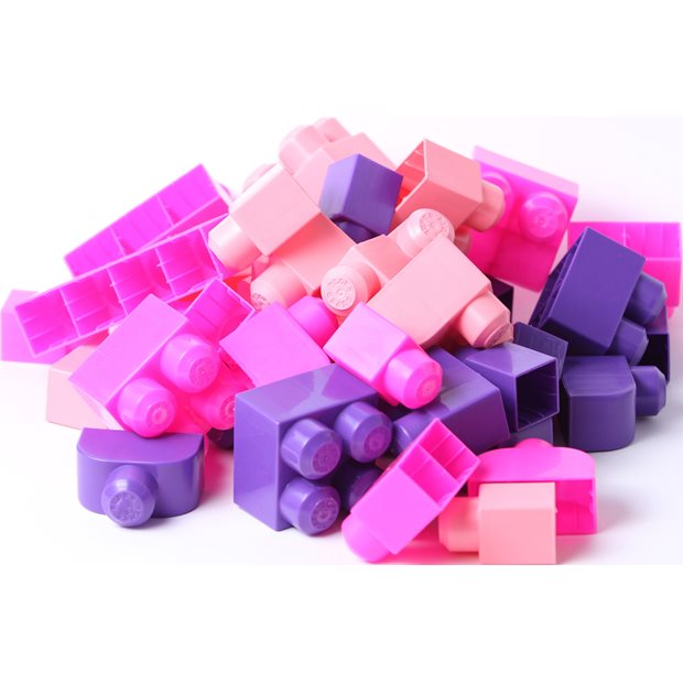 Πλαστικά Τουβλάκια Lazarid Super Bloks Ροζ - 32K