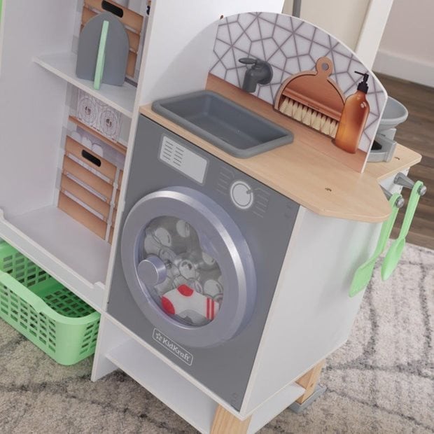 Ξυλινη Παιδικη Κουζινα Πλυντηριο Kidkraft 2 Σε 1 - ΚΚ10240