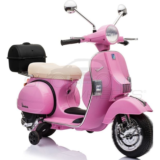 Ηλεκτροκίνητη Μηχανή Piaggio Vespa Original License 12V Ροζ | Skorpion Wheels - 5245050