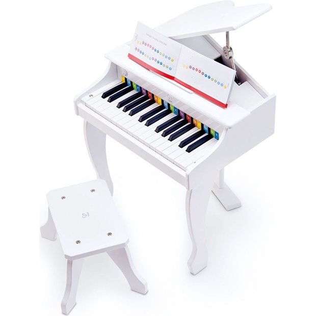 Ξυλινο Πιανο Hape Early Melodies Με 30 Κλειδια Deluxe Λευκό - E0338