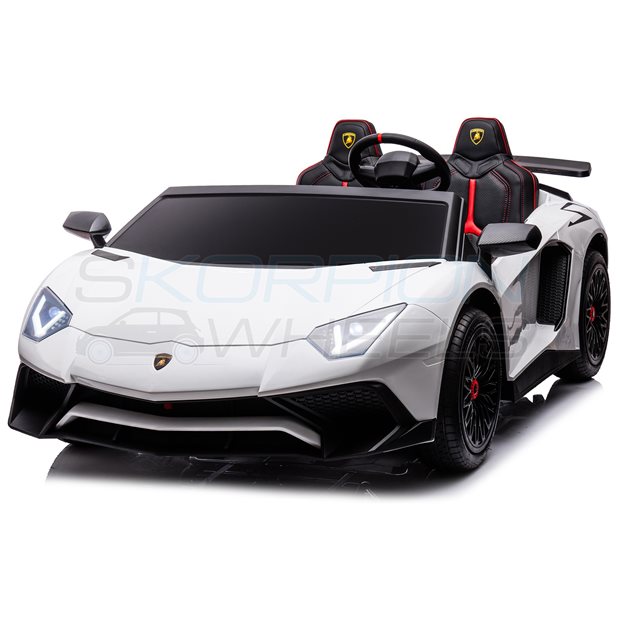 Ηλεκτροκίνητο Αυτοκίνητο Lamborghini Aventador SV Original 24V - Λευκο | Skorpion Wheels - 5249025