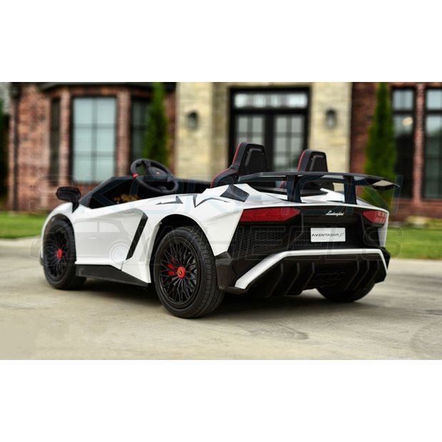 Ηλεκτροκίνητο Αυτοκίνητο Lamborghini Aventador SV Original 24V - Λευκο | Skorpion Wheels - 5249025